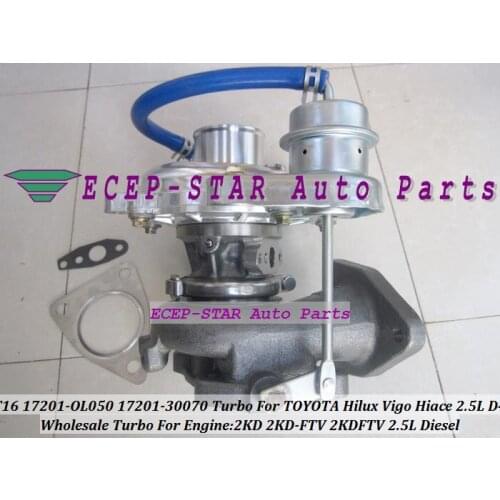 Free Ship CT16 17201-30070 17201-OL050 17201 30070 Turbo Oil Turbine For TOYOTA Landcruiser Hiace D4D 2KD 2KD-FTV 2KDFTV 2.5L
