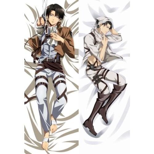 BL Male Japan Customize Anime Attack on Titan Levi Rivaille Otaku Dakimakura Gifts Bedding Hugging Body Pillow Cascosplay 2021