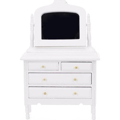 Kids 1:12 Dollhouse Play Toy Doll Miniature Dressing Table Pretend Furniture