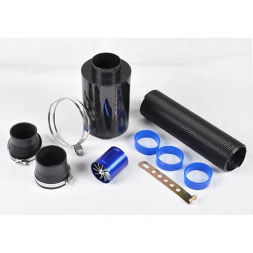 For Cold Air Intake Kit Carbon Fiber Filter Turbo Flexible Ducting Hose Pipe Fan [QPL426]