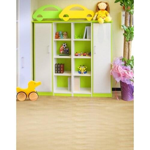 Wooden Floor Car for Children Photography Backdrops Photo Props Studio Background 5x7ft