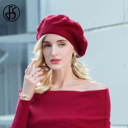 FS Autumn Winter Hat 100% 100% Wool Beret Women French Artist Painter Hats Vintage Lady Girls Female Warm Chapeau Femme Cap 2020