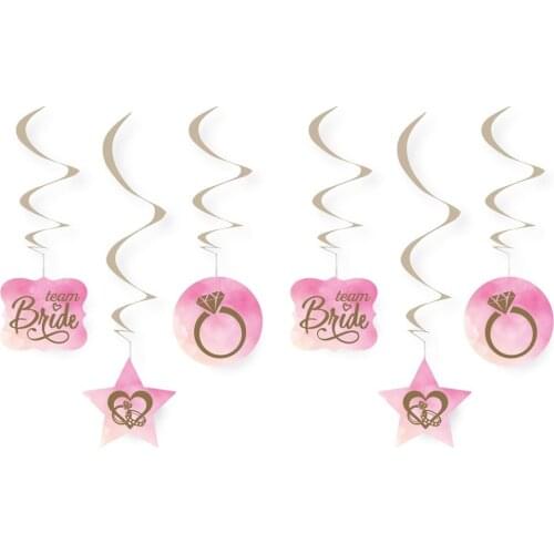 KikajoyTeam Bride Spiral Pendant Lamp Ornament 6'Lı wedding bride mariage хна henna