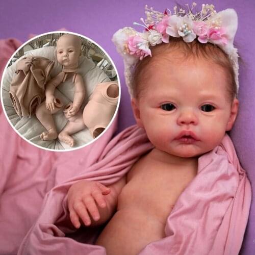 NPK 17inch Premie Size Reborn Meadow Dolls Kit Popular Soft Touching Lifelike Premature Baby Rebirth Dolls