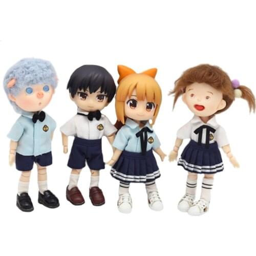 1 Set OB11 clothes incloud T-shirt+Skirt+Socks Doll Clothes School style Suit for ob11,obitsu 11,Mollys,1/12bjd Doll Accessories