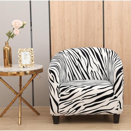 Fashion Black and White Stripe Pattern Sofa Covers with Elastic for Living Stretch Armchair Cover Quality Clubs Chairs Slipcover