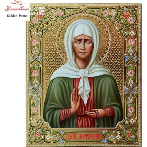 Golden panno,Needlework,Embroidery,DIY Portrait Painting,Cross stitch,kits,11ct close eye woman Cross-stitch,Sets For Embroidery