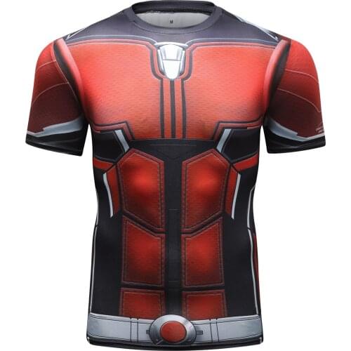 Newest Desgin Men Tights Rashguard Digital Printing Round-Neck Comfortable Sport Shirt