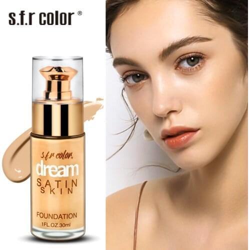 New 30ml Glass bottle Matte Liquid Foundation Base Oil Control Long Lasting Concealer Full Coverage Waterproof Contour Cosmetic