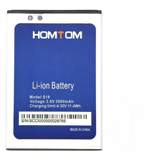 New Original homtom S16 Battery 3000mAh for HOMTOM S16 Smart Phone