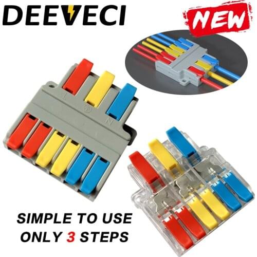 New type Mini Fast Universal Wiring Wire Connector Conductor Terminal Block Solar Cable Connector Energy Easy Quick