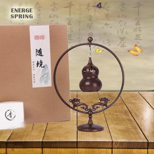 Pure Copper Aromatherapy Ball Hanging Incense Burner Copper Gourd Back Flow Incense Burner Ornaments Home Decoration Crafts