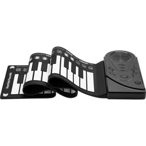 Hand Roll Up Piano Portable Folding Electronic Organ Keyboard Instruments 61 Key for Music Lovers Playing Accessories