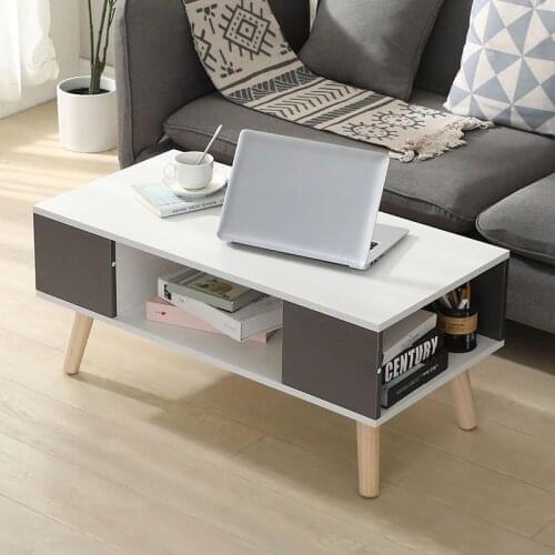 Simple Design Stable Coffee Table Space Saving Storage Cabinet TV Cabinet Waterproof Durable Scratch-resistant Furniture HWC