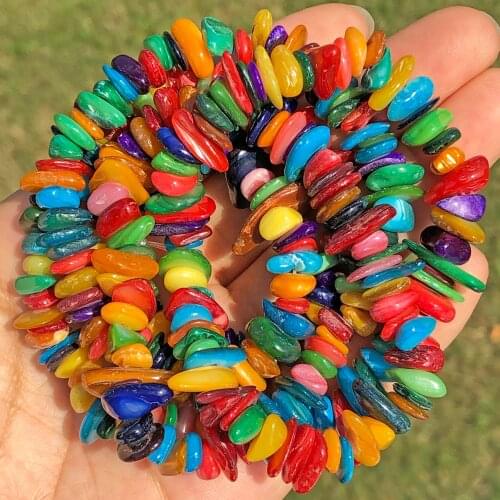 Multicolor Shell Chip Beads Irregular Freeform Freshwater Mother Pearl Beads For Necklace Bracelet Jewelry Making DIY Accessries