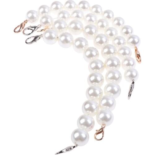 1PC Faux Pearl Bag Strap Beaded Design Bag Handle Belt Women Handbag Handles Replacement For Handbags Strap Accessories