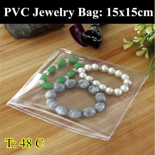100pcs/lot 15cm*15cm 0.48mm Thickness Self Adhesive Seal Plastic Bags,Resealable Retail Bages,Jewelry/Rings/Earrings Bags