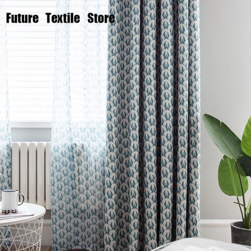 Modern Curtains for Living Room Balcony Polyester Cotton Window Curtains for bedroom high shading Curtains