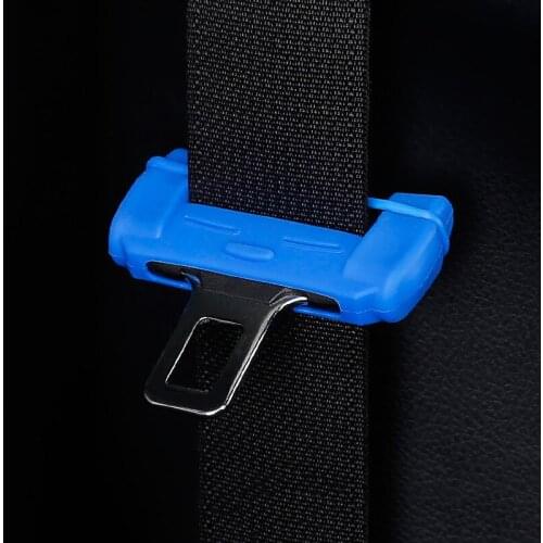 Universal Car Safety Belt Buckle Protector Silicon Anti-Scratch Belt Buckle Clip Interior Button Case Cover Car Stuff