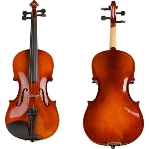 High Quality Solid Wood Violin with Case Bow Strings Violino For Beginner Students