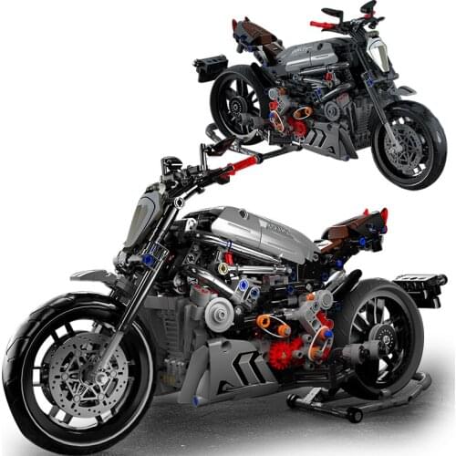 High-tech Creative Building Blocks Famous Motorcycle Model Bricks Diy Assembly Educational Toys Childrens Birthday Boys Gifts