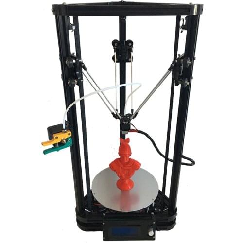High precision full metal extruder auto level K200 kossel delta DIY 3D printer and heat bed optional