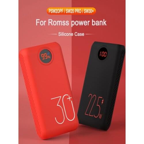 Protective Case For Romoss PSW20PF / SW20 Pro HO20 Power Bank Soft Silicone Anti-impact/Skid Cover For Romoss SW30+ Accessories