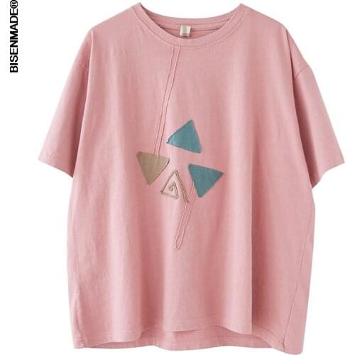 Womens Clothing T-Shirts Plus Size 2021 Summer Fashion Casual Tees Short Sleeve Patch O Neck Tops Camiseta Mujer