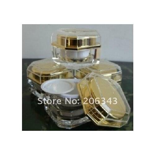 10g acrylic gold cream jar
