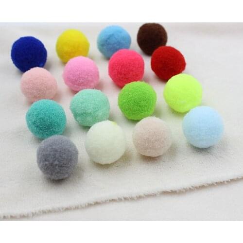 1000pcs Beautiful Pom Pom 19mm-28mm mix colors Balls Rainbow Polyester Ball Garland Bunting Banner Craft Garland Accessory D15