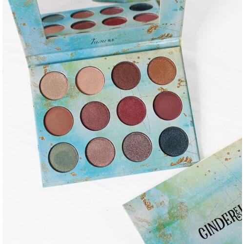 12 Colors Eyeshadow Palette Shimmer Matte Glitter Makeup Eyeshadow Pallete Pigment Smoky EyeShadow Palette Cosmestic Eye Palette