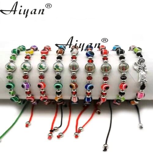 12 Pieces Eyes Beads With Religion Virgin Mary Holy Father Te God Of Death Have Effect Of Exorcism Protection Also Can Pray