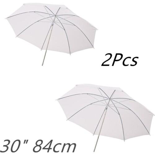 2PCS Godox 33" 84cm Soft White Diffuser Studio Photography Translucent Umbrella for Studio Flash Strobe Lighting