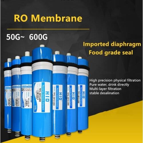 50/75/100/200/300/400/600G RO Membrane Reverse Osmosis Replacement Water System Filter Water Purifier Drinking Treatment