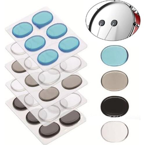 6Pcs/Sheet Pieces Drum Damper Gel Pads Silicone Drums Silencer For Drums Tone Control Percussion Instrument Accessories