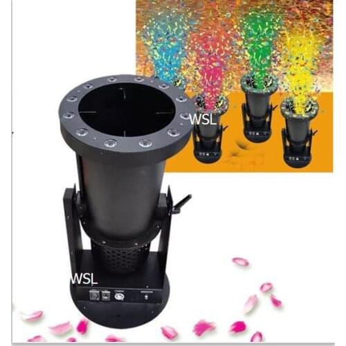 Free shipping 1200w DMX led confetti cannon blower Machine for wedding