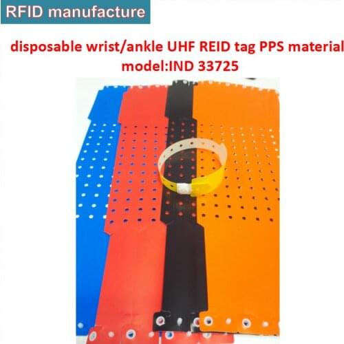 UHF RFID Bracelet pps Impinj Monza R6 Waterproof wristband ankle/foot tag new color disign for uhf rfid personnel access control