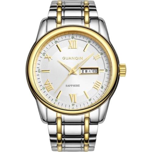 Relogio masculino GUANQIN Mens Watches Top Brand Luxury Quartz Watch Men Sport Full Steel Waterproof Wristwatch erkek kol saati