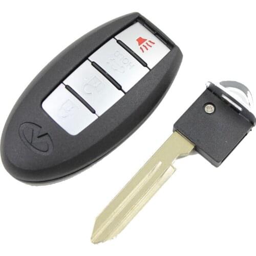 4 BTN Car Remote Key Shell Case For Infiniti G37 Without Side Groove Fob Key Cover For Infiniti Fob Case Key Shell Cover