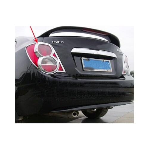 For Chevrolet AVEO 2011-2013 High-quality ABS Chrome rear lamp decorative frame anti-scratch protection car accessories