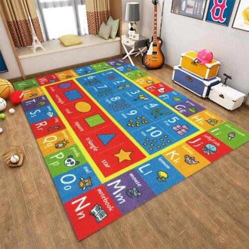 Baby Crawling Mat Carpet Childrens Parent-child Game Playing Pads Bedroom Living Room Safety Activity Fleece Velvet Toddler Toy