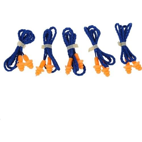 5 Pair Tree Shape Soft Safety Soft Silicone Ear Plugs Hearing Protection Muffs