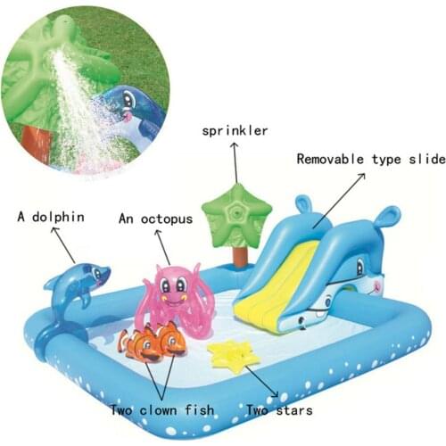 Childrens Entertainment Splash Water Swimming Pool Inflatable Play Center Water Toys Pad Inflatable Baby Plastic Swimming Pool