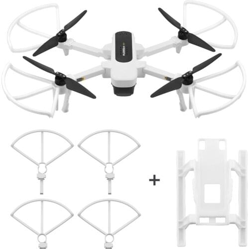 For Hubsan Zino H117S Drone Lightweight Propeller Guard Protective Rings Quick Release Heightened Landing Gear Accessories Set