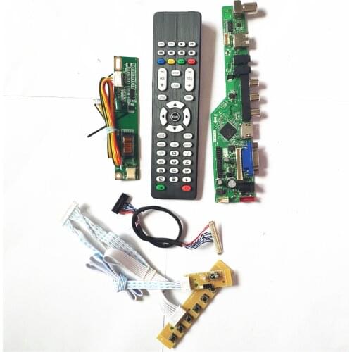 For N150X4-L01/L14 LCD monitor keyboard+Remote+Inverter LVDS 1CCFL 30Pin HDMI-Compatible VGA USB AV RF T.V56 drive board