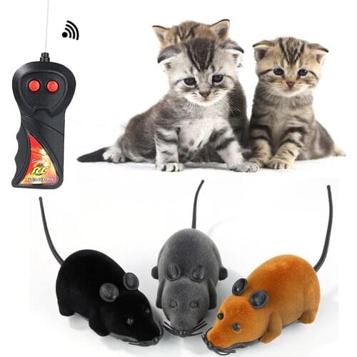 Remote Control Electronic Rat Cat Toys 3 Colors Portable Wireless False Mouse Toy For Kitten Dog Pet Novelty Funny Playing Gift