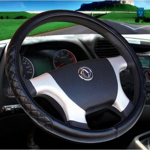 PU Leather Auto Steering Wheel Cover Bus Truck Car For Diameters 36 38 40 42 45 47 50 CM 3D Non-slip Wear-resistant Car Styling