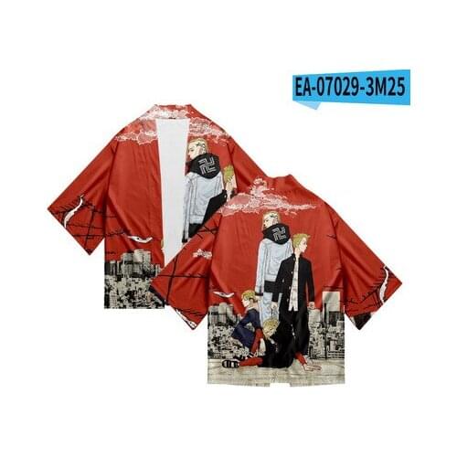 2021 Anime Tokyo Revengers Kimono Hot Sale 3D T-shirt Men / Women Unisex New Harajuku Tops Fashion Summer Hight Quality Tees