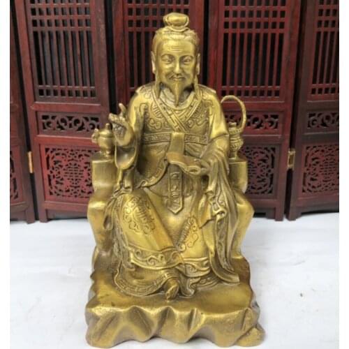 China brass Medicine King Sun Simiao crafts statue