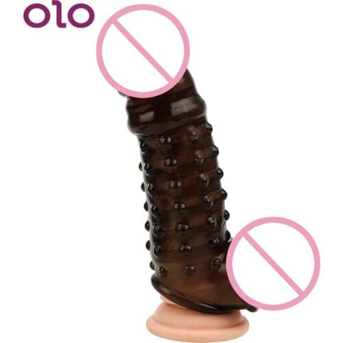 OLO Cock Sleeves Penis Extender Penis Rings Cock Ring Reusable Male Delay Device Sex Toys For Men Adult Products